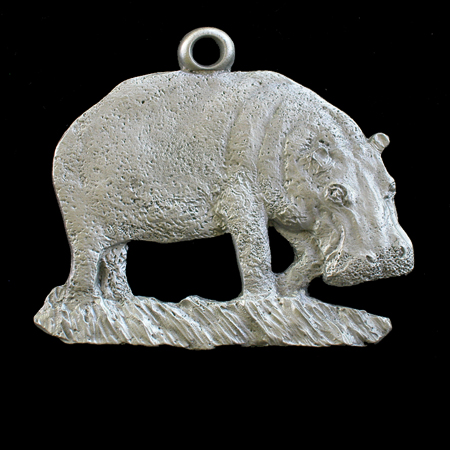 Hippo Pewter Ornament