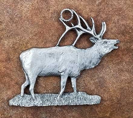 Elk Pewter Ornament