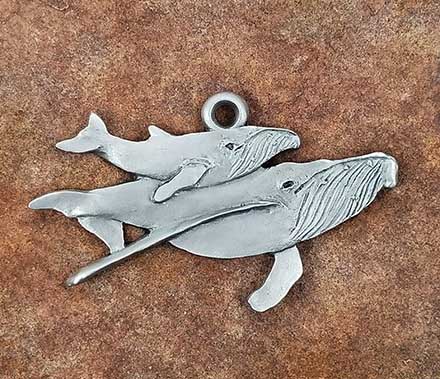 Humpback Whale Pewter Ornament