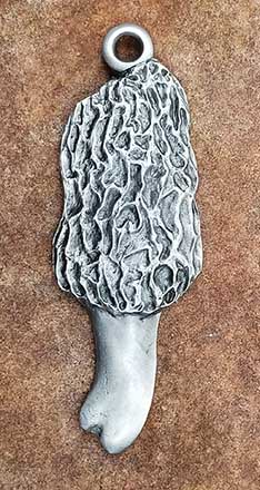 Morel Mushroom Pewter Ornament