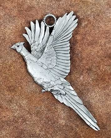 Pheasant Pewter Ornament